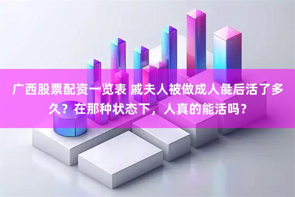 广西股票配资一览表 戚夫人被做成人彘后活了多久？在那种状态下，人真的能活吗？